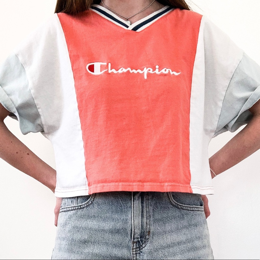 🦋Champion Multi-Colored Cropped Tee